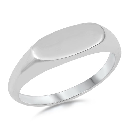 Oblong Signet silver ring