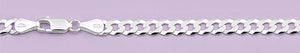 Flat cuban silver chain  5.4mm