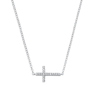 Side cross necklace