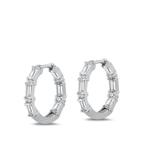 zirconia hoop earring