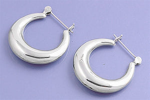 Hallow Hoop silver earrings