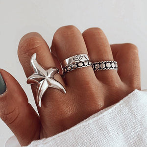 Starfish silver ring