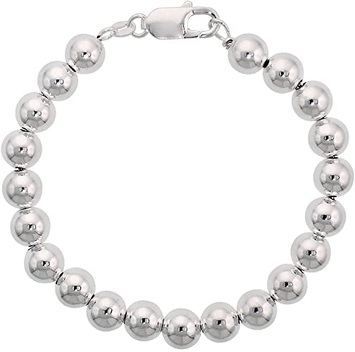 Beaded silver bracelet