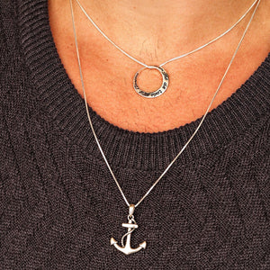 Anchor silver pendant