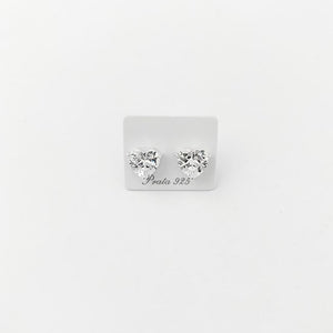 Heart zirconia earring