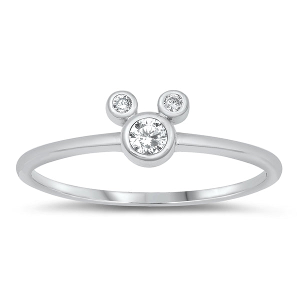 Mouse silver ring