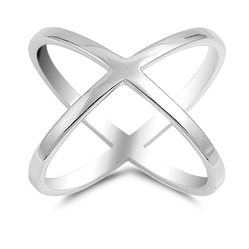 Criss Cross silver ring