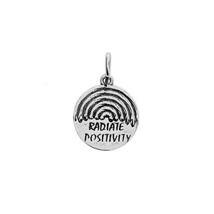 radiant positivity silver pendant