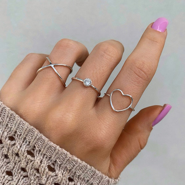 Criss Cross silver ring