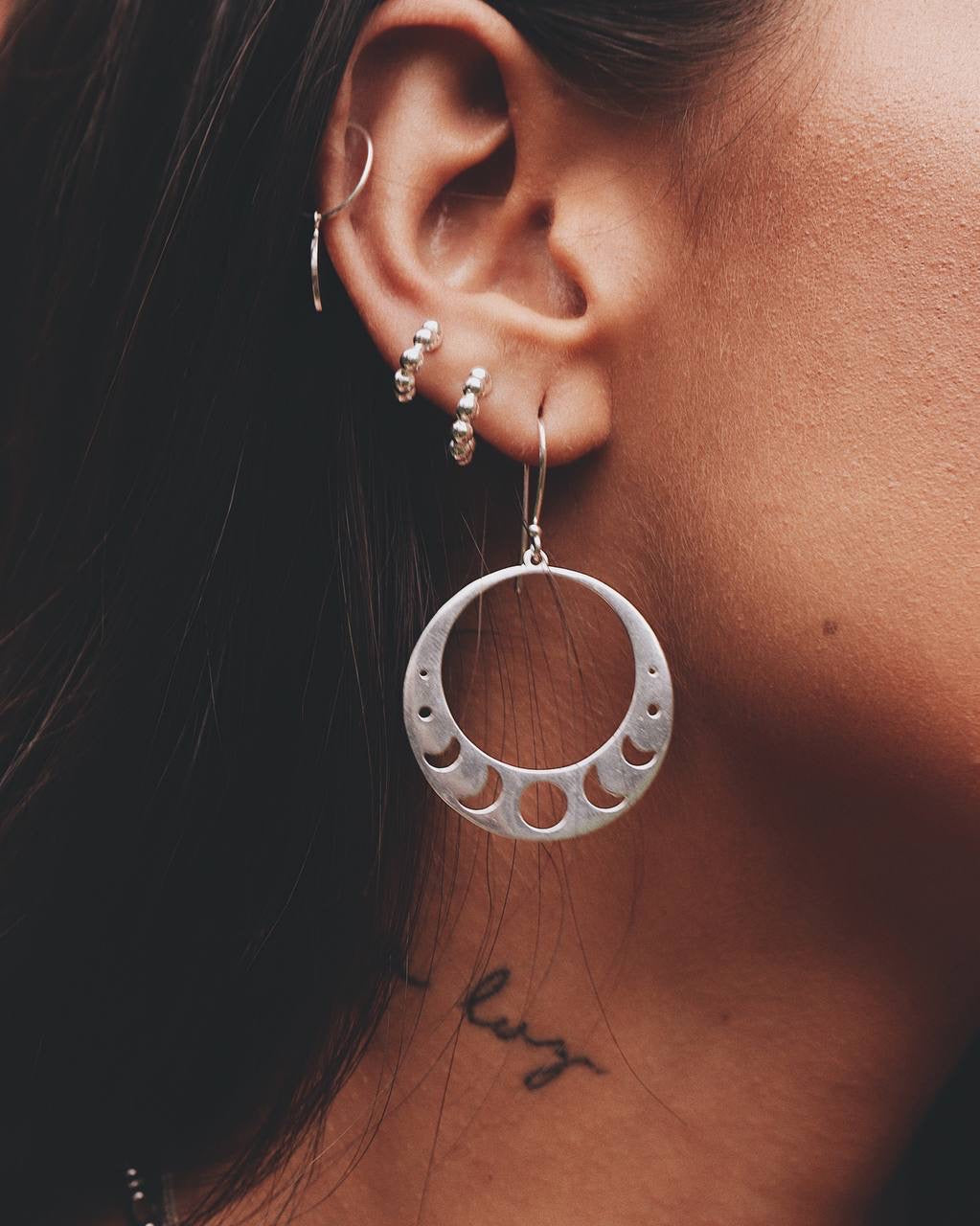 Moon phases earring