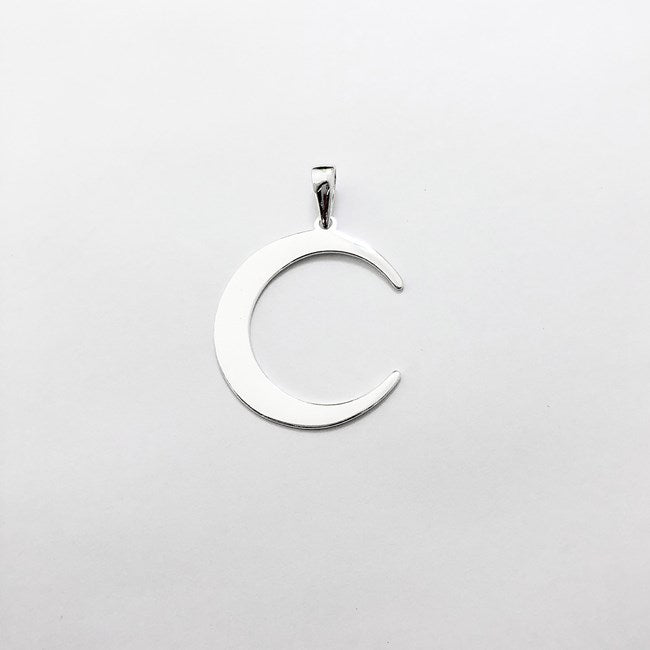 Big Moon silver pendant