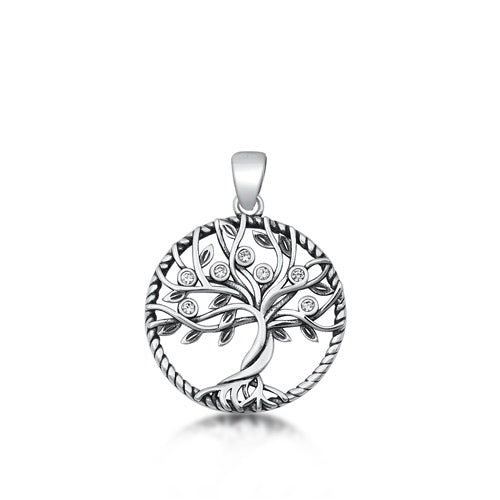 Tree of life and zirconias pendant
