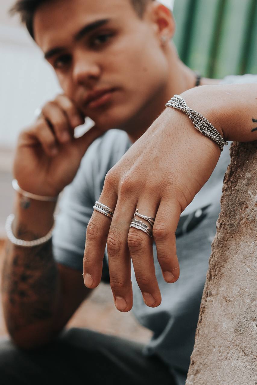 Men's silver rings 