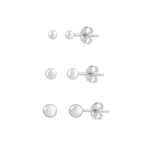 Trio ball earrings