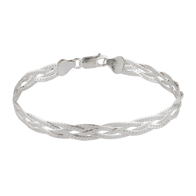 Laminated braided bracelet