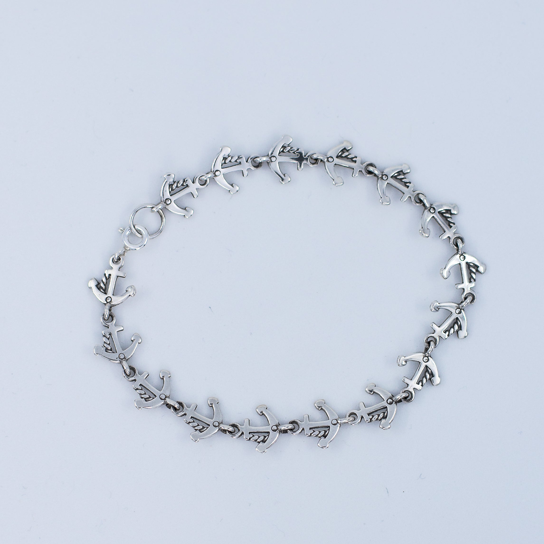 Anchor silver bracelet