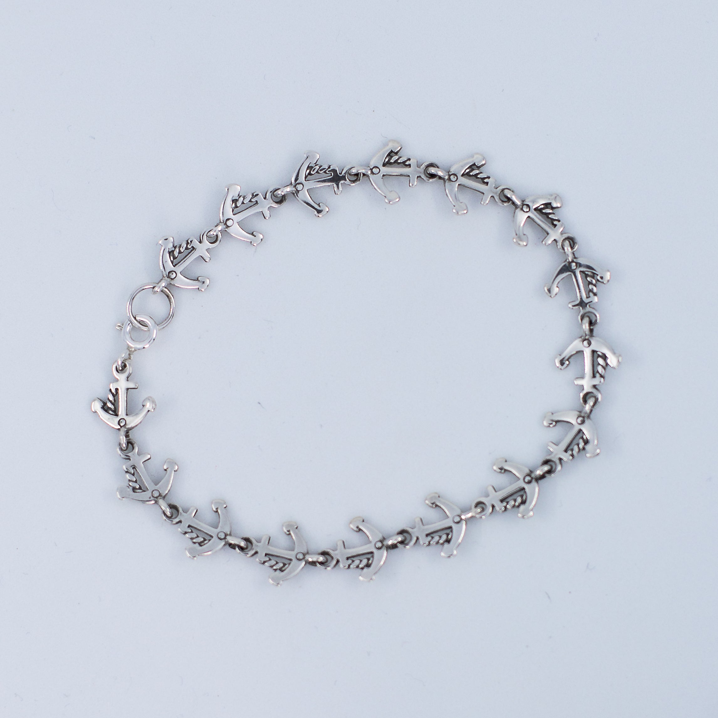 Anchor silver bracelet