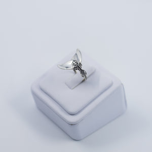 Boho whale tail ring