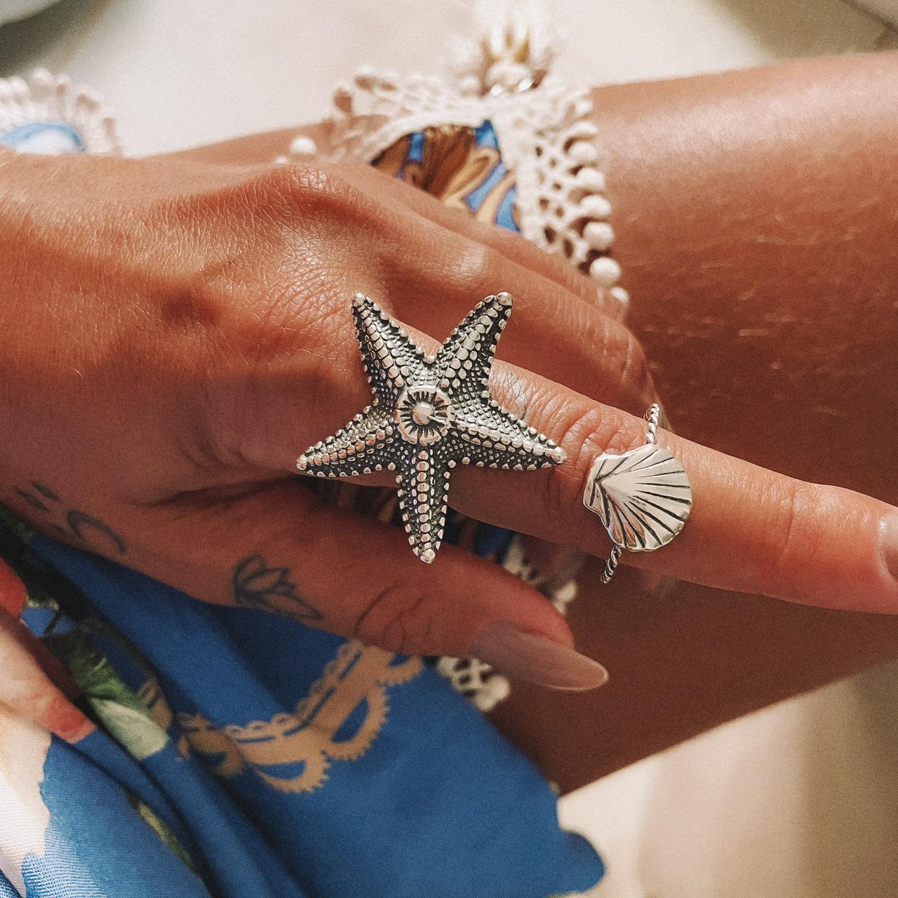 Starfish boho ring