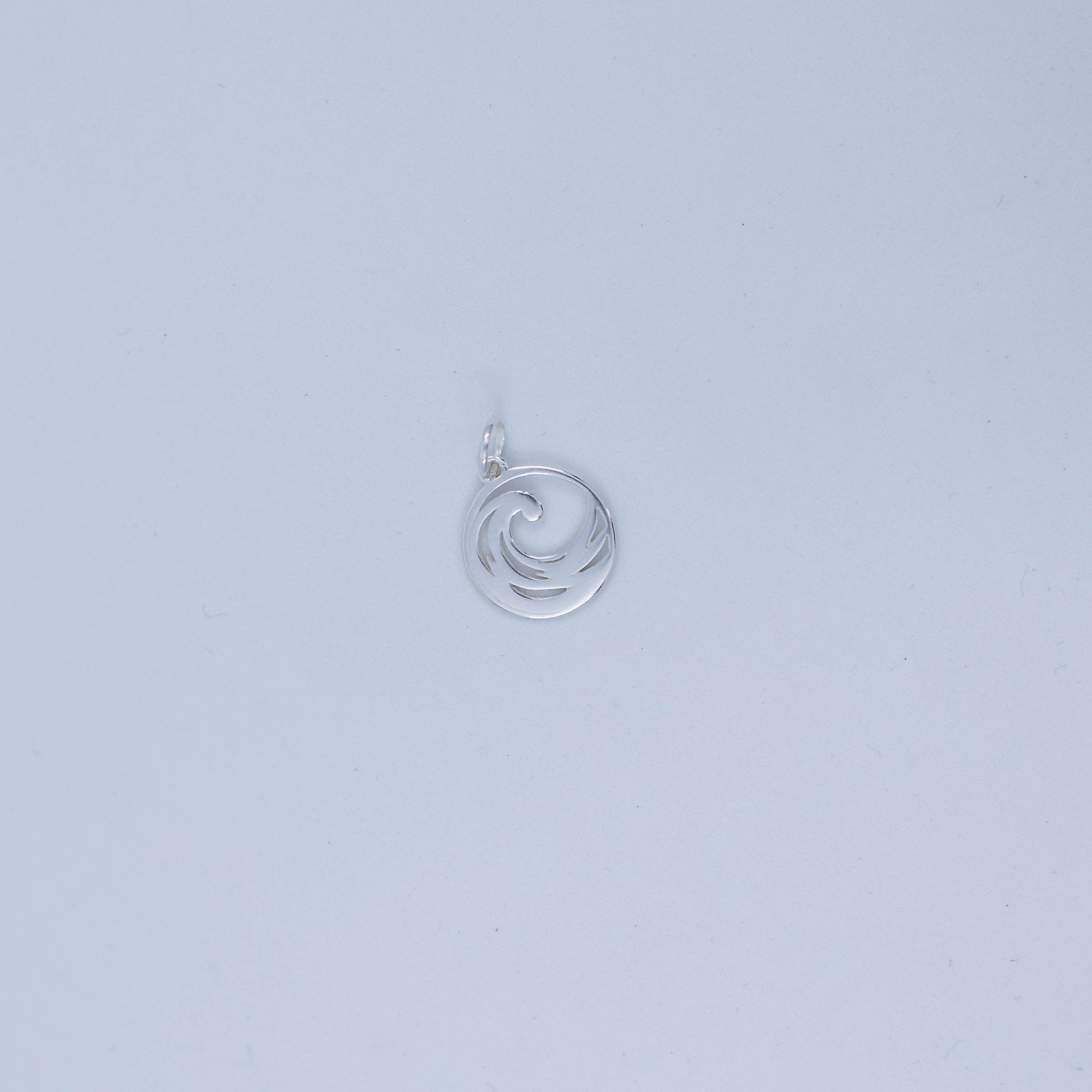 wave silver pendant