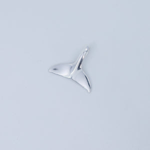 Big whale tail silver pendant